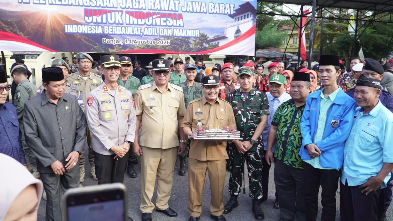 Apel Kebangsaan Jaga Rawat Jawa Barat, Polres Banjar Perkuat Persatuan Lintas Elemen